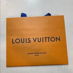 Authentic Louis Vuitton Vibrant Orange Tote with Blue Accents